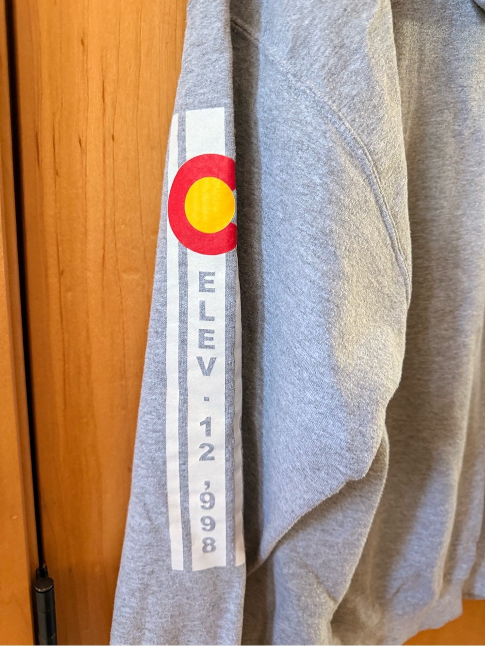Gildan Gray Pullover Hoodie with Red & Yellow Colorado Emblem - Picture 5 of 6